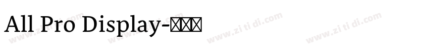 All Pro Display字体转换 All Pro Display字体转换